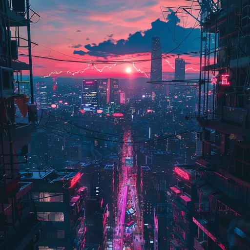 An immersive sonic experience that propels the listener through a dazzling and dangerous futuristic city, driven by a heady mix of adrenaline and electronic beats.