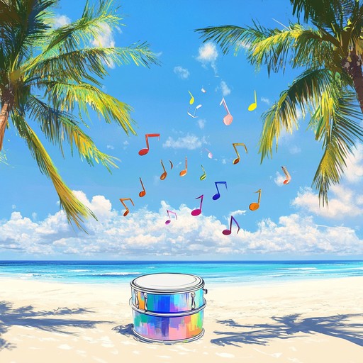 An energetic instrumental piece that captures the essence of a sunny day on a tropical island, featuring vibrant rhythms and melodies that invoke the feel of a lively beach party