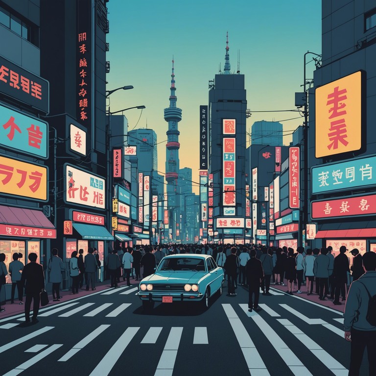 An adventurous journey through tokyo's sensory overload, where traditional meets modern in a frantic musical expression. Lively electronic tones combine with cultural elements, crafting a backdrop for the city that's constantly in motion.