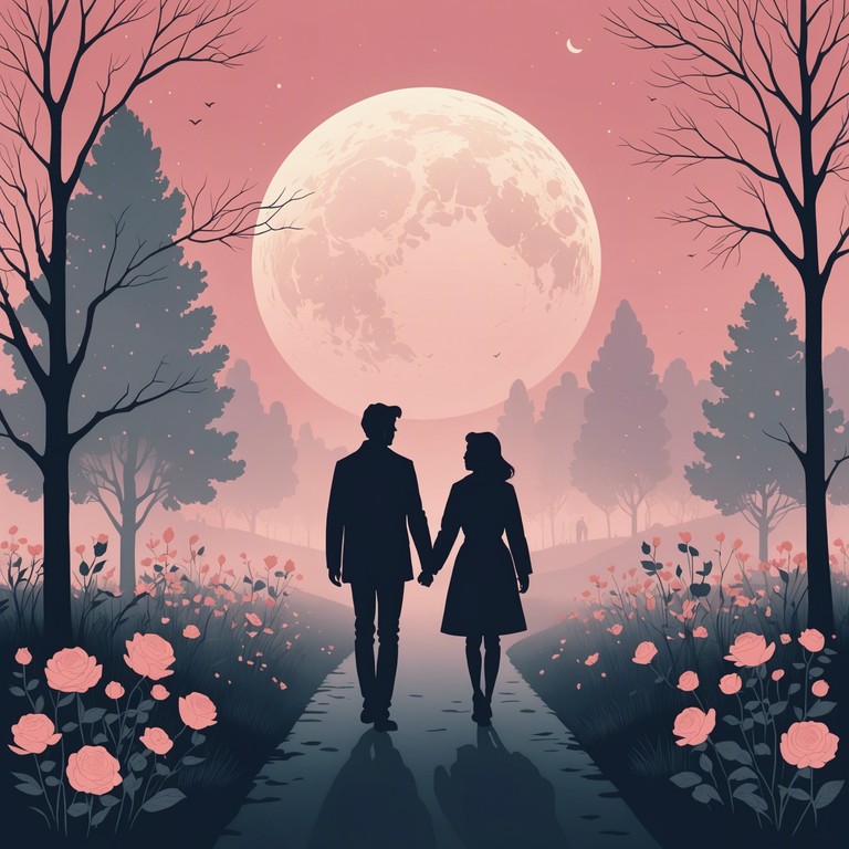 Imagine walking through an endless field under a twilight sky, hands intertwined with your beloved, as echoes of love fill the air, crafting a sense of deep connection and timeless romance.