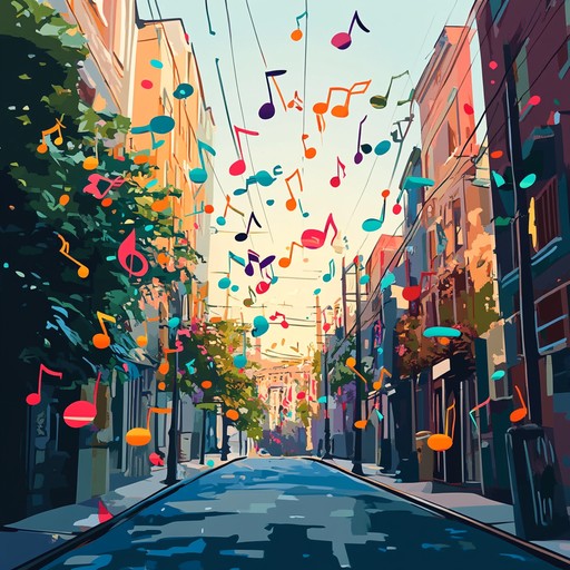An upbeat instrumental track combining energetic jack swing beats with smooth, chill melodies to create a joyful and relaxing groove.
