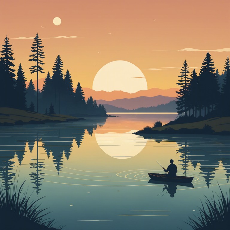 Envision a calm evening by a still lake, the air filled with the mellow tones of a flute. As the sun sets, the cooling air carries with it a song that harmonizes perfectly with the gentle splashes against the lakeshore, crafting a moment that captures the essence of peaceful solitude and natural harmony.