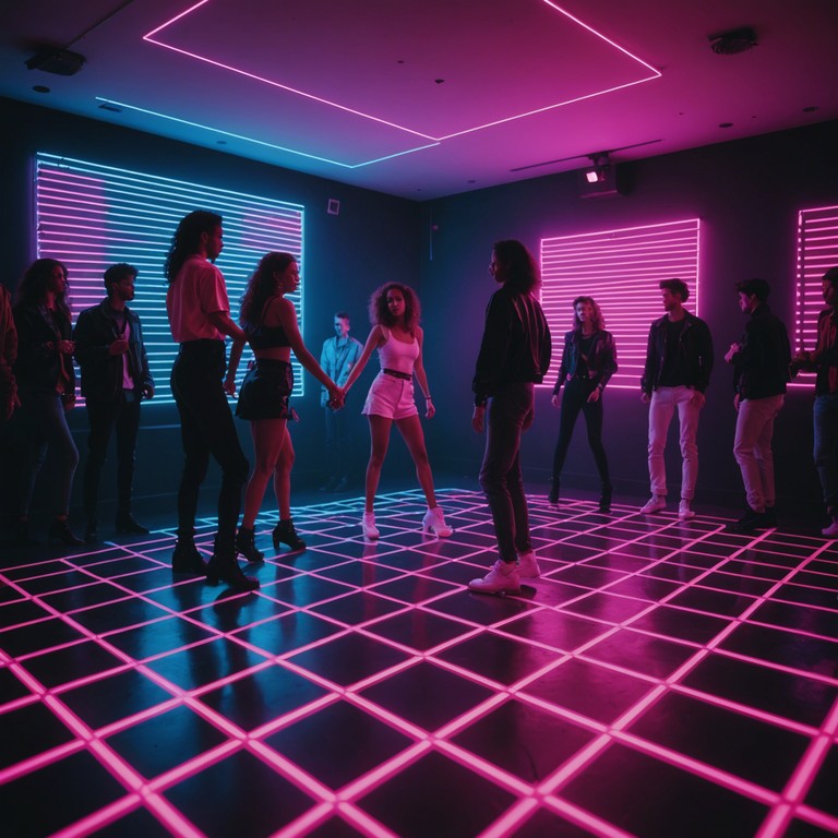 A high energy instrumental track featuring bold, upbeat rhythms and nostalgic synthesizers that capture the essence of a retro futuristic dance hall. Electric piano permeates with infectious grooves that transport the listener back to the spirited disco era, yet with a distinct modern twist.