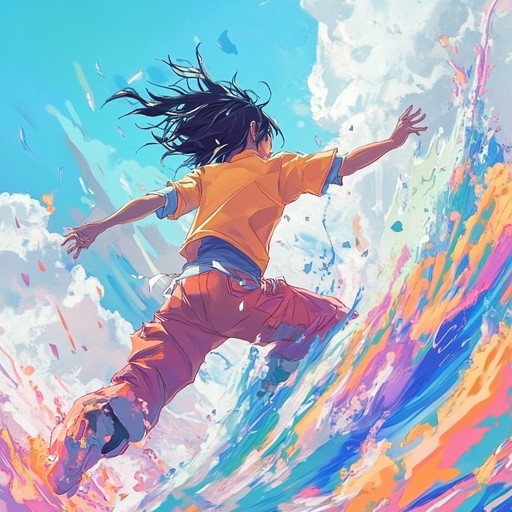 An instrumental track that captures the vibrant energy of anime openings, with lively bass lines, rhythmic layers, and uplifting melodies that create an irresistible groove. Perfect for scenes filled with action, joy, and energetic moments.