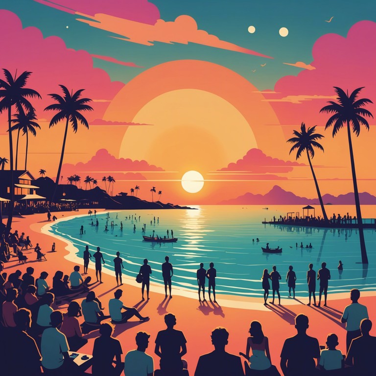 This song embodies the vibrant spirit of summer with an energetic rhythm that encourages dancing and joy. Ideal for outdoor parties and lively gatherings, it captures both the warmth of the sunset and the excitement of summer nights.