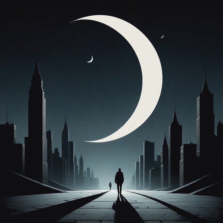 Dive deeper into the enigmatic and foreboding atmosphere of a city after sunset, where every shadow and sound tells a story. This composition intensifies the experience of the unknown, elevating the emotional tension while navigating through the unpredictable urban night.