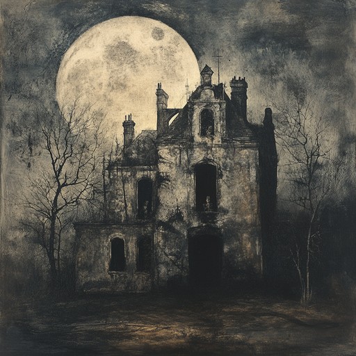 In an old, forgotten mansion, ethereal whispers combine with a ghostly melody, creating an eerie but beckoning siren song that reverberates through the cobwebbed corridors, as if the building itself breathes with the spirits of the past.