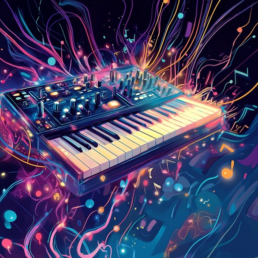 A joyful electronic track that blends sparkling synthesizer melodies with complex rhythmic patterns. The music builds layers of bright sounds and textures, creating an immersive and energetic experience that encourages listeners to move and feel elated.