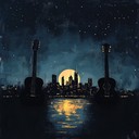 gentle blues rock instrumental expressing quiet evening sentiments