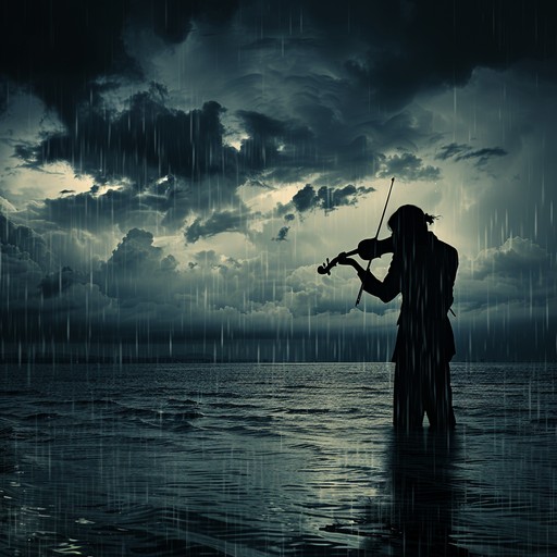 A somber classical piece reflecting the melancholy of a rainy evening, where each note drips with sorrow and longing, transporting listeners to a place of reflective solitude