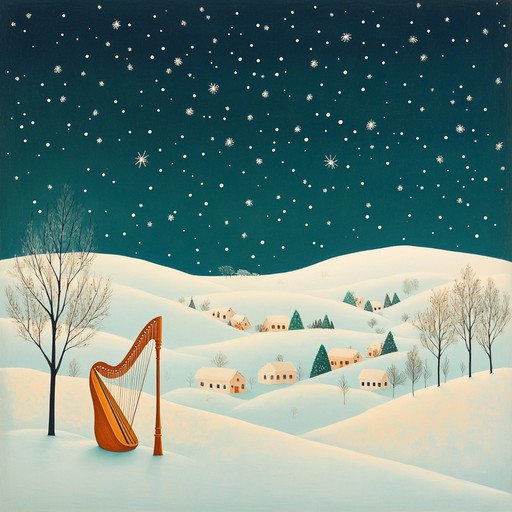 An intricate instrumental blending neoclassical and ambient sounds to evoke the serene beauty of the holiday season, featuring a delicate harp weaving through soft orchestral layers.