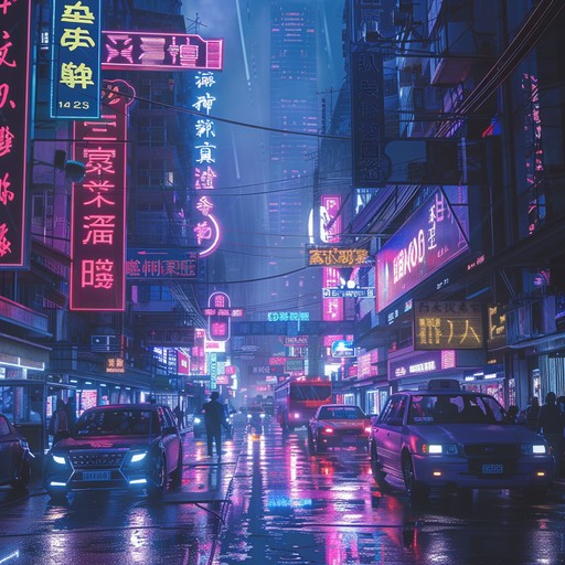 In the heart of a bustling megacity, vibrant beats and pulsating rhythms portray the never sleeping energy of a neon lit urbanscape. This track captures the essence of a high tech future where the nightlife is dominated by dynamic techno sounds, merging classical techno rhythms with innovative electronic effects to create a high energy, danceable piece.