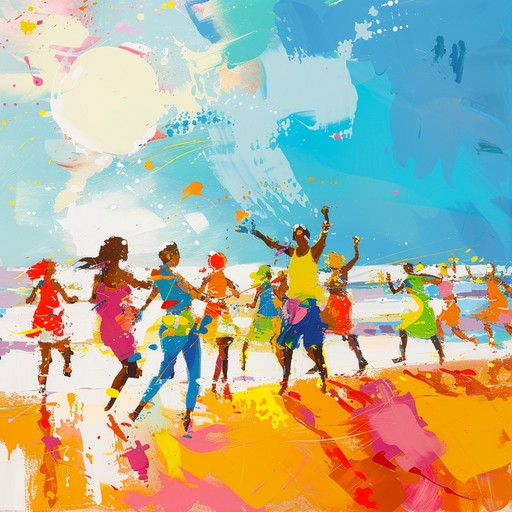 This spirited mambo track captures the essence of a radiant beach party. Lively trumpets and percussive grooves create a jubilant atmosphere, making it impossible to sit still. The music paints a vivid picture of sun soaked sands, laughter, and the pure bliss of dancing in the summer heat