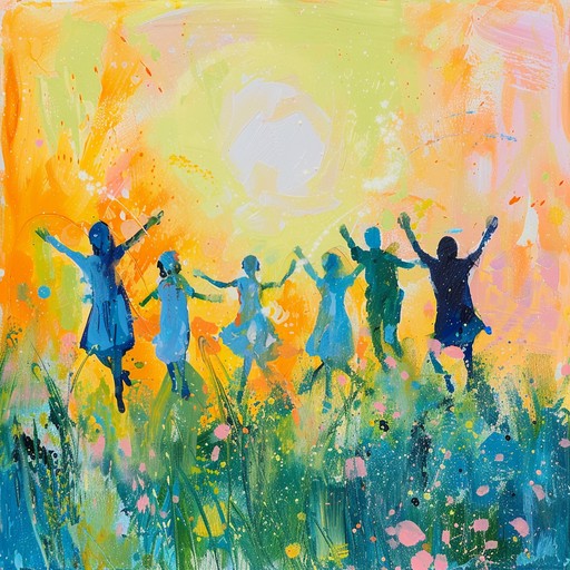 An energetic fusion of lively rhythms and joyful melodies capturing the essence of dancing in sunlit fields. This vibrant composition is designed to uplift spirits and bring a sense of pure happiness to its listeners. The unique adjunct style adds a whimsical and fresh twist to classic dance beats.