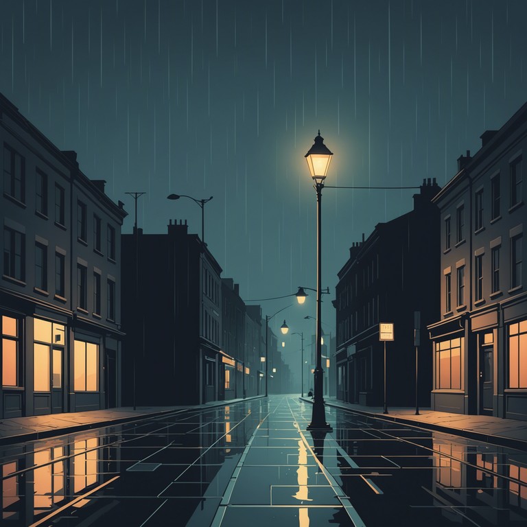 This track captures the essence of a reflective, late night wander through deserted city streets, combining deep bass lines with sparse, echoey synths to evoke a sense of longing within the vast emptiness of an urban landscape.