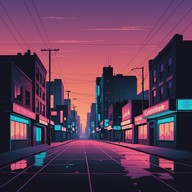 echoes of a neon lit gritty city.