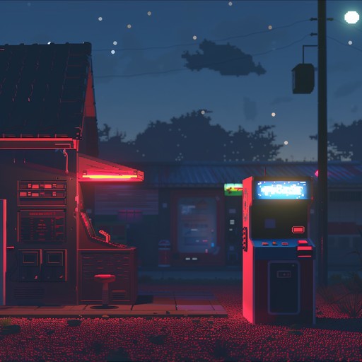 Imagine the neon lights and the pulsating heartbeat of a 90s arcade. This track captures the essence of late-night gaming sessions with retro synths and a bouncy beat, perfect for a throwback to classic video gaming culture.