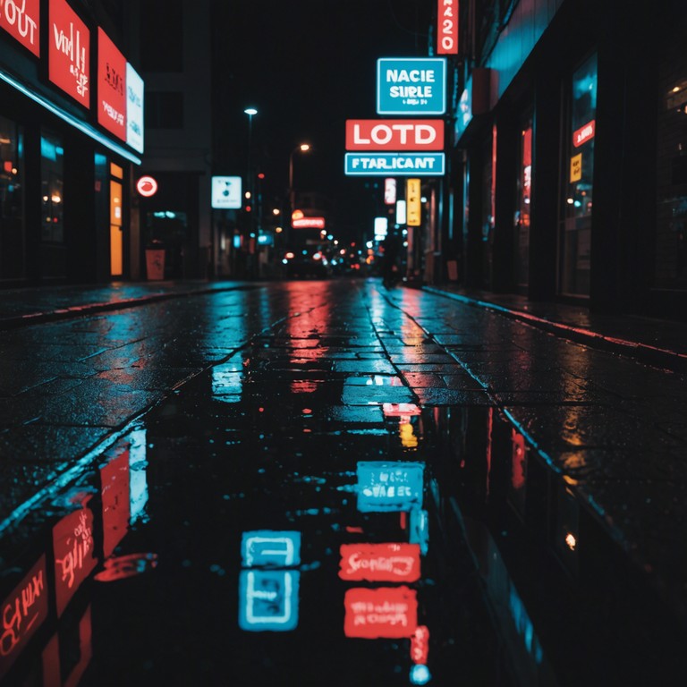 Imagine a late night drive through a neon lit cityscape, where sultry synthesizer melodies intertwine with the urban pulse, crafting an atmosphere thick with mystery and allure. The music is a soundscape to the unspoken seductions of a city at midnight, flowing with a smooth, seductive vibe.