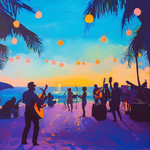 Immerse yourself in the tropical fiesta latin jazz, an instrumental track featuring dynamic salsa rhythms and vibrant trumpet melodies. This composition captures the essence of a lively tropical party, evoking joy and celebration with every beat.