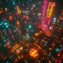 an instrumental journey through melancholic neon lit cyberpunk landscapes