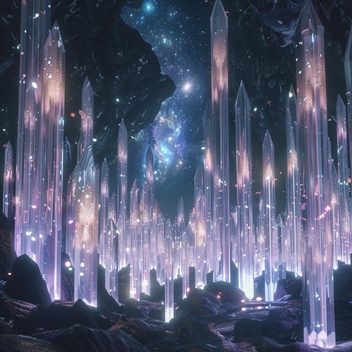 A hauntingly beautiful piece that begins with an ethereal and atmospheric introduction, evoking the mysterious stillness of a crystal forest. As the track progresses, it builds up to powerful, energetic future bass drops, creating a juxtaposition of the serene with the intense. The sound design features lush synths, deep bass, and intricate, echoing melodies that interplay to form a mesmerizing auditory journey.