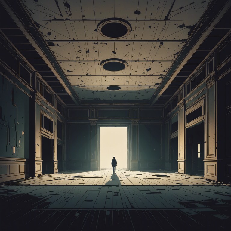 This track captures the essence of solitude and introspection, featuring ghostly whispers and eerie silence that reverberates through an abandoned building. The minimalistic approach emphasizes the feeling of being lost in a vast, empty space where each subtle sound contributes to a narrative of isolation.