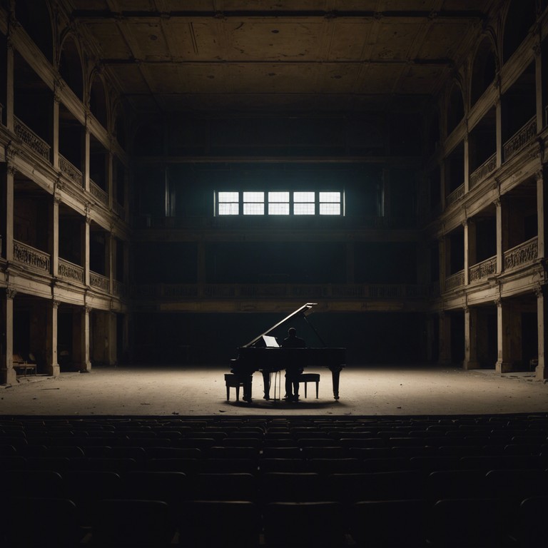 Imagine a haunting piano melody resonating through the vast, empty halls of an ancient mansion, each note a vivid reminder of times long past.