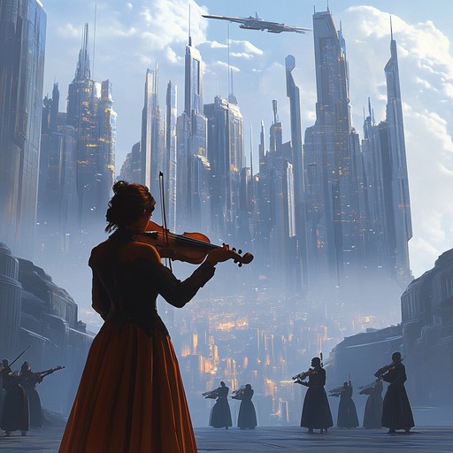 This instrumental showcases a profound time traveling symphony that emphasizes dramatic growth through progressive melodies. Beginning with subtle, melancholic violin strains that represent the past, it crescendos into a powerful, anthemic finale, depicting a future full of hope and triumph.