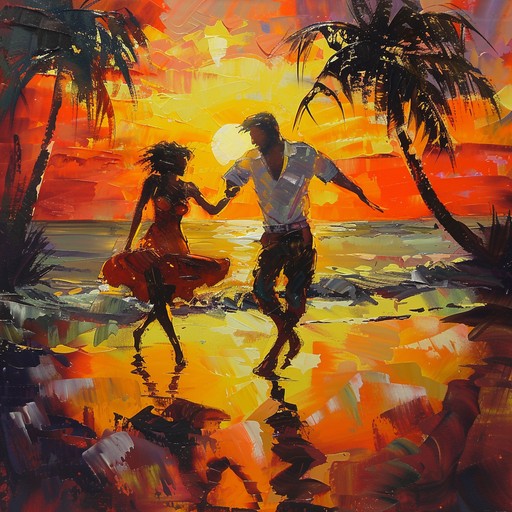 Imagine a vibrant sunset over a bustling latin cityscape as dancers gather in an open plaza, their movements perfectly synchronized to the lively beats of a mambo classic. The music captures the essence of a festive latin evening, filled with energy, passion, and the rhythmic sound of congas that entice you to dance without hesitation.