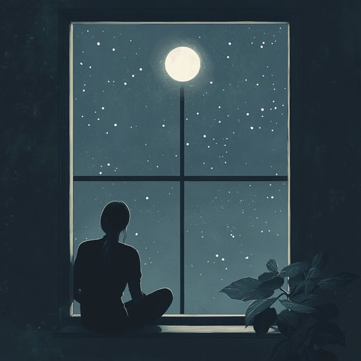 A soft, slow paced instrumental piece that captures the essence of solitary reflection during late night hours, blending soothing electric guitar strums with atmospheric synths to evoke nostalgia and inner peace.