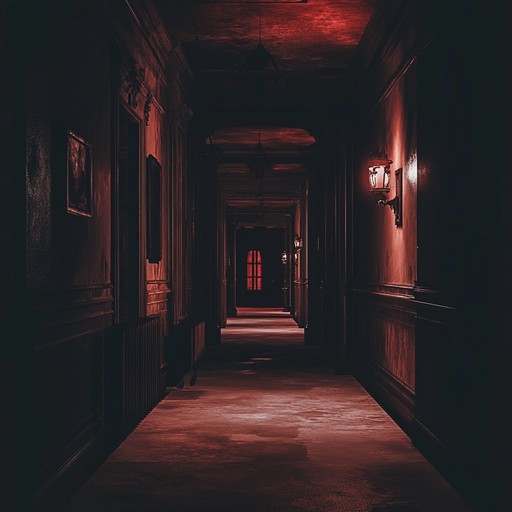 This unsettling atmospheric track recreates the spine chilling sensations of wandering through the dark halls of a haunted house. The music builds tension with unconventional melodies and tonal shifts, immersing the listener into an eerie, spectral world.