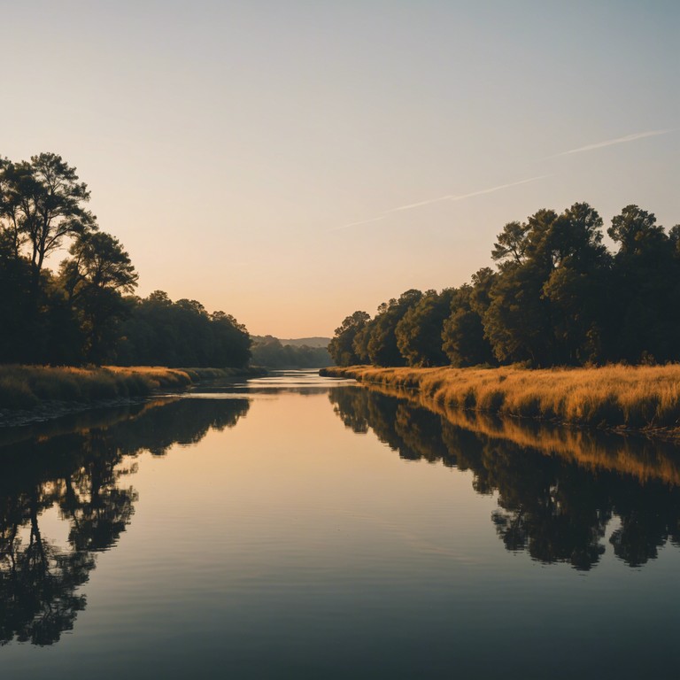 This instrumental track captures the serene and introspective moments at the edge of a gently flowing river. Subtle string plucks echo the ripple of water, fused with the harmonious chirping of evening crickets to create a peaceful retreat into nature.