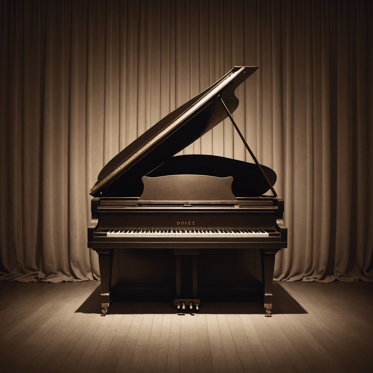 A soul stirring solo piano arrangement that delves deep into the quiet hours of the night, velvet echoes at midnight offers a profound musical journey through darkness, adorned with the soft gloss of cabaret's historical lavishness. The song captures the essence of intimate, late night reflections amidst a backdrop of historical charm and slight sorrow