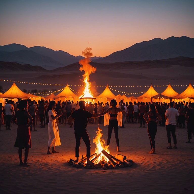 Combining traditional north african instruments with modern grooves, this track captures the vibrant spirit of a festive desert gathering, featuring rich melodies and pulsating rhythms to dance under star lit skies.