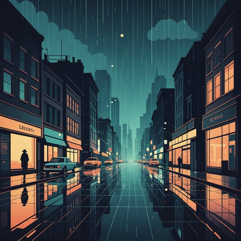 A solitary electric guitar creates a haunting melody, echoing like whispers between the persistent drops of a neon lit rain. It's a track that invites listeners to reflect on urban solitude and the bittersweet beauty of ephemeral moments in a bustling city