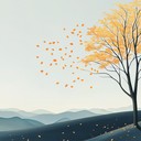 instrumental reflective waltz with serene, nostalgic piano sounds