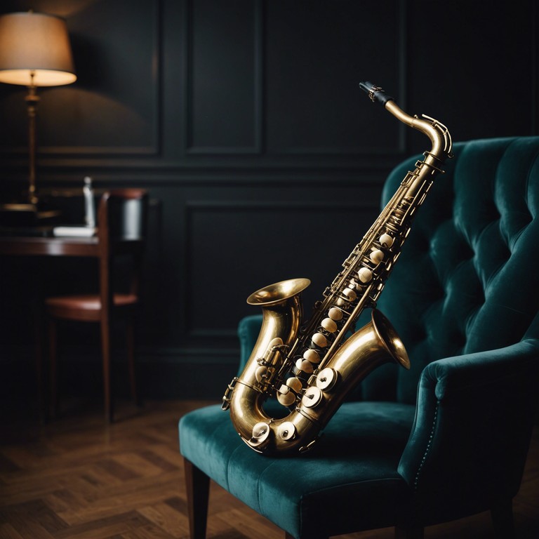 An instrumental track that uses the soothing sounds of a saxophone to narrate the stillness and introspection found in a midnight lounge, where each note reverberates the emotional depth of silent contemplations.