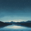 a serene drum and bass track evoking peaceful night skies