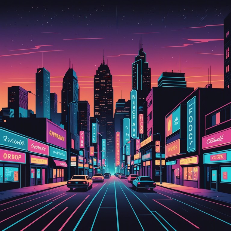 This track embodies the essence of a lively, upscale club scene with an energetic fusion of pulsating synth beats and rhythmic melodies that make you feel like you're dancing under the radiant neon lights of a bustling city nightlife. The music engenders a sense of euphoria and dynamism, perfectly capturing the heart of synthpop with a confident twist.