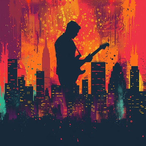 Experience the soulful grooves intertwined with the vibrant essence of urban city life. Electric guitar riffs connect deeply with the city's dynamic rhythm, offering an energetic and upbeat blues experience.