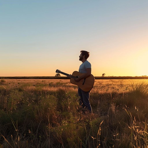 This instrumental composition brings together the warm, heartfelt melodies of the acoustic guitar with the rich, rhythmic backbone of sertanejo music. Picture a vast, open field at dusk, where the music carries the listener on a journey of liberation and discovery, blending the traditional with the soulful