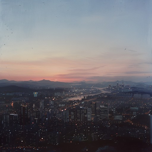 Dynamic strings overlaying soft synths create a heartwarming vibe evoking sunsets over seoul's skyline. A gentle k pop instrumental that wraps listeners in a tender embrace.