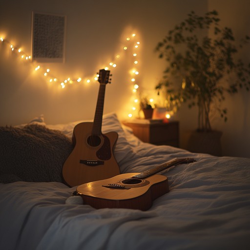 Experience a gentle and heartfelt blend of lo fi guitar melodies and soothing beats, designed to evoke deep emotions and quiet introspection. Ideal for solitary moments and starlit dreams during peaceful nights.