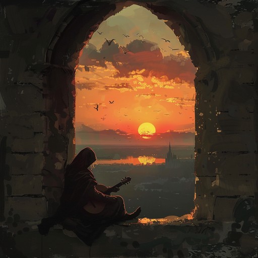 This instrumental track captures the essence of medieval love tales, imbuing each note with a sense of reflection and longing. The acoustic guitar leads the arrangement with gentle string and flute accents, creating an evocative, melancholic atmosphere.