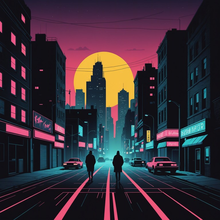 An evocative track featuring a sultry saxophone playing against a backdrop of deep bass lines and house beats, creating an atmosphere that's both captivating and slightly ominous. The arrangement flows from smooth jazz inflections into a rhythmic house groove, perfectly suited for a mysterious night scene in an urban setting.