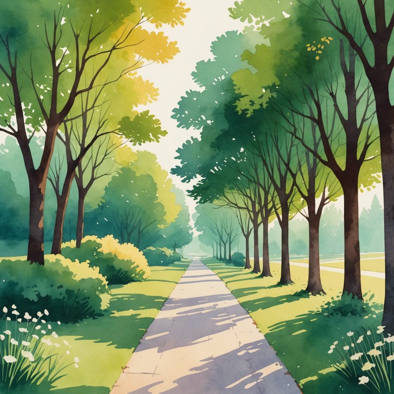 This track features a light, airy vibe perfect for a leisurely day. Soft saxophone melodies intertwine seamlessly with subtle percussion, bringing a sense of relaxation and joy. The music carries a feeling of strolling through a serene park on a sunny day, with each note playing like a gentle whisper of the summer breeze.