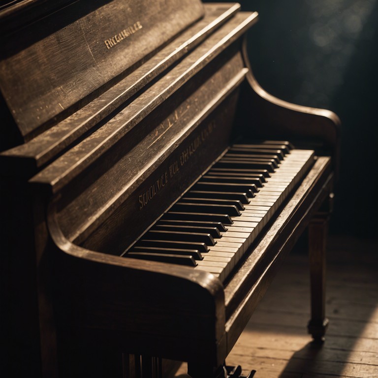 Step deeper into the shadows of a vintage cabaret lounge, where echoes of past performances blend with the tranquil melody of a solitary piano. This track serves as a bridge to a world where melancholy and peace coexist, crafted through soft yet impactful musical storytelling. As the melody progresses, listeners find themselves enveloped in a comforting, if slightly unsettling, musical embrace.