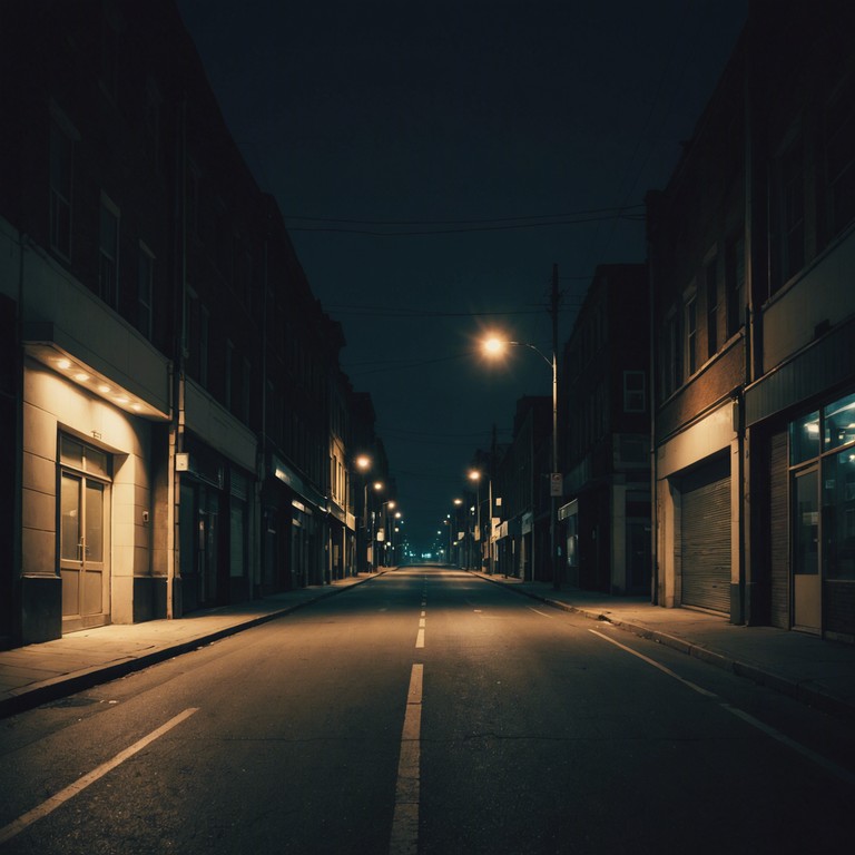 This track embodies the essence of urban solitude with a blend of melancholic melodies and the rough texture of garage beats, creating a reflective and introspective atmosphere. The sound is built around a deep, resonating bass guitar, setting a foundation for the intricate rhythms that evoke the endless night time streets, empty except for the echo of footsteps.