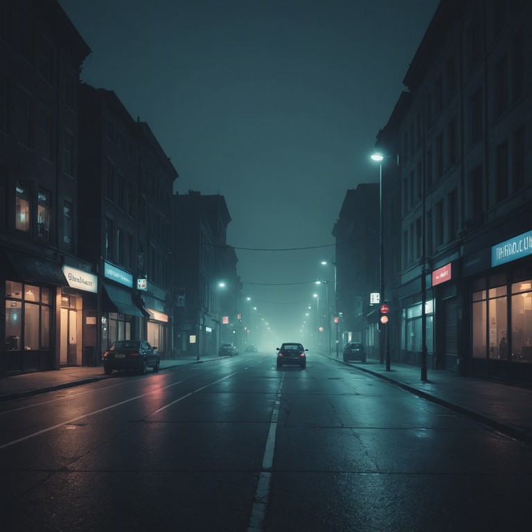 A haunting track with a focus on deep, sinister undertones blending perfectly with slow tempo rap. It evokes the sensations of wandering through a cityscape at night, where every shadow could tell a story.