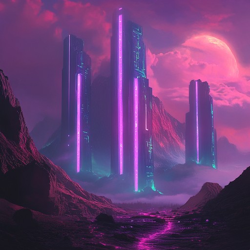 Unleash an 80s inspired synthwave journey filled with epic, majestic tones. Nostalgic synths soar with grandeur, delivering a powerful auditory experience. Majestic neon visuals complete the awe inspiring narrative.